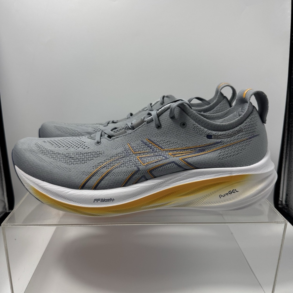 Brand New Asics Gel-Nimbus 26 Grey 1011B794 Running Shoes Sneaker Men's Size 15